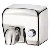 Asciugamani elettrico in acciaio a Pulsante MDL Potenza nominale: 2400 W Potenza motore 200 W Giri/m: 5.500 rpm Modello 704176