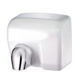Asciugamani elettrico in acciaio porcellanato bianco a Fotocellula MDL Potenza nominale: 2400 W Potenza motore 200 W Giri/m: 5.500 rpm Modello 704150
