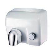 Asciugamani elettrico in acciaio porcellanato bianco a Pulsante MDL Potenza nominale: 2400 W Potenza motore 200 W Giri/m: 5.500 rpm Modello 704175