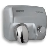 Asciugamani elettrico MDC Acciaio Inox Satinato con pulsante ad aria calda con resistenza, bocchetta girevole, antifurto e antivandalo Modello E05CS