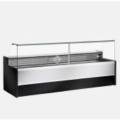 Banco alimentare neutro ideale per panetteria Zoin Modello Mesetas MT400NNNG Vetro retto apribile verso l'alto Versione neutra senza gruppo e senza evaporatore