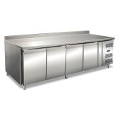Tavolo refrigerato ventilato con alzatina EKF Acciaio AISI 201 Modello GN4200TN Quattro porte
