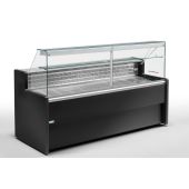 Banco alimentare refrigerato ideale per salumi formaggi e gastronomia Zoin Modello Tibet TT300PSSG Vetro dritto inclinato Refrigerazione statica con cella di riserva Gruppo incorporato