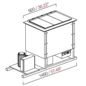 Vasche pozzetti da incasso per gelato/granite con riserva ETM Modello PANORAMA6RIS-1T Semilavorata da pannellare Ventilata N.6 Pozzetti