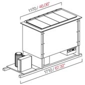 Vasche pozzetti da incasso per gelato/granite con riserva ETM Modello PANORAMA8RIS-1T Semilavorata da pannellare Ventilata N.8 Pozzetti