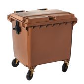 Bidone per rifiuti da esterno in polietilene ad alta densità con protezione HDPE anti UV MDL Colore MARRONE Modello 766664
