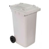 Bidone per rifiuti da esterno in polietilene ad alta densita HDPE con protezione anti UV MDL Colore BIANCO Modello 766625