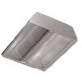 Cappa centrale in Acciaio Inox Aisi 430 satinata scotch-brite RP Modello DSC15/28