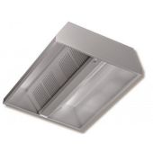 Cappa centrale in Acciaio Inox Aisi 430 satinata scotch-brite RP Modello DSC22/24