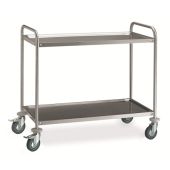 Carrello di servizio inox Modello CR226 Due ripiani