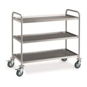 Carrello di servizio inox Modello CR385 Tre ripiani
