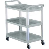 Carrello di servizio multiuso 3 piani Modello CP1008 Struttura in plastica con montanti in alluminio anodizzato