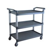 Carrello di servizio multiuso 3 piani Modello CS3 Struttura in plastica con aste di supporto in AI