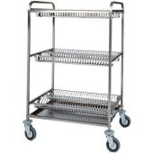Carrello di servizio porta piatti Modello CA1400 1 piano scolabicchieri + 2 piani scolapiatti