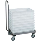 Carrello Portacassette Modello CB1443 Interamente in acciaio inox Senza manico Per cassette impasti pizza cm 60x40
