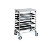 Carrello portateglie per pasticceria e pizzeria Modello CA1493 Portata n. 8 teglie cm 80x60 o n. 16 teglie cm 60x40