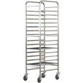 CARRELLO PORTATEGLIE PER PIZZERIA E PASTICCERIA RINFORZATO Modello CA1492R Portata n. 14 teglie cm 60x40