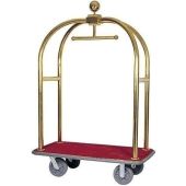 Carrello portavaligie appendi abiti Modello PV2001O in tubolare ottonato