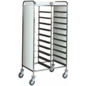 Carrello Portavassoio GN 1/1 Modello CA1460PI per ristorante Pannellato lateralmente in acciaio inox