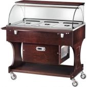 Carrello refrigerato in legno Modello CLR2787W con cupola in plexiglas 