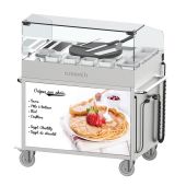 Carrello per crepes CLN Struttura in acciaio inox Modello CCHCC40E