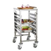 Carrello portateglie Modello TR6A in acciaio aisi 201 Capacità 6 x GN1/1 GN1/2 GN1/3 GN 2/3