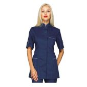 Casacca Antigua da donna MANICA CORTA 65% Poliestere 35% Cotone BLU + GRIGIO Disponibile in diverse taglie Modello 003002M