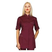 Casacca Antigua da donna MANICA CORTA 65% Poliestere 35% Cotone BORDEAUX + GRIGIO Disponibile in diverse taglie Modello 003003M
