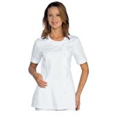 Casacca Brasilia da donna MANICA CORTA 65% Poliestere 35% Cotone BIANCO Disponibile in diverse taglie