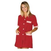 Casacca Dacca da donna MANICA CORTA 65% Poliestere 35% Cotone ROSSO + RIGHE ROSSE Disponibile in diverse taglie Modello 006207