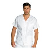 Casacca Milano Manica corta 100% Cotone Bianco Disponibile in diverse taglie Modello 041000