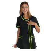 Casacca Brasilia da donna MANICA CORTA 65% Poliestere 35% Cotone NERO Disponibile in diverse taglie