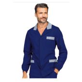 Casacca cuoco Peter Manica lunga 65% Poliestere 35% Cotone Blu Disponibile in diverse taglie Modello 036102