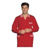 Casacca cuoco Peter Manica lunga 65% Poliestere 35% Rosso Cotone Disponibile in diverse taglie Modello 036107