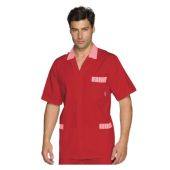 Casacca cuoco Peter Manica corta 65% Poliestere 35% Rosso Cotone Disponibile in diverse taglie Modello 036107M