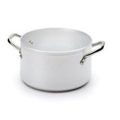 Casseruola alta in Alluminio con due maniglie Capacità lt. 9 Superficie induzione ø cm. 22 Spessore 3 cm Dimensioni ø cm. 28 x 16h Modello 290-228