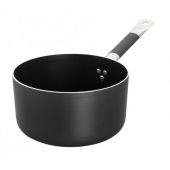 Casseruola alta in Alluminio antiaderente con un manico Per cucine ad induzione Spessore 5 cm  Dimensioni ø cm. 16 x 8h Superficie induzione  ø cm. 11 Capacità lt. 1,7 Modello 840-416
