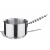 Casseruola alta in acciaio inox 18/10 con 1 manico Capacità lt. 6.3 Dimensioni ø cm. 24x14h Modello 122-024