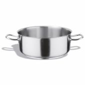 Casseruola bassa in acciaio inox Capacità lt. 4.3 Dimensioni ø cm. 24x9.5h Modello 102-024