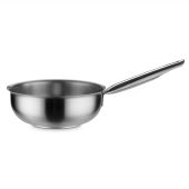 Casseruola bombata in acciaio inox 18/10 compatibile con cucine a induzione Capacità lt. 2.2 Dimensioni ø cm. 20x7.5h Modello 133-020