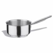 Casseruola tipo francese in acciaio inox 18/10 Capacità lt. 1 Dimensioni ø cm. 14x7h Modello 123-014