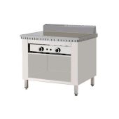 Cuocipiada a gas PL Modello CP6 Piana in ferro su vano inox a giorno Capacità 6 piadine 