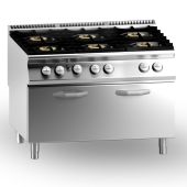 Cucina a gas MDLR 6 fuochi Forno a gas Modello CL90120CFGB