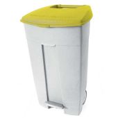 Contenitore mobile a pedale in plastica CONTIPLAST 120L MDL Colore GIALLO Modello 102536