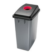 Contenitore per la raccolta differenziata con coperchio con foro ROSSO OFFICE 60 secchio grigio MDL 60 L Modello 114207