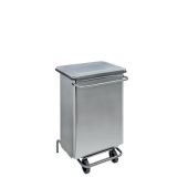 Contenitore mobile a pedale con tubolari in inox - Pattumiera MDL acciaio brillante CONTINOXBT 790670
