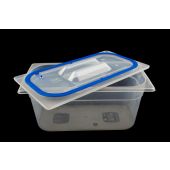 Coperchio per contenitori gastronorm 1/9 in polipropilene a chiusura ermetica Modello CPPT19000