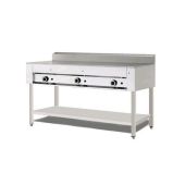 Cuocipiada a gas PL Modello CP10 Piana e gambe in acciaio inox  Capacità 10 piadine