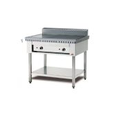 Cuocipiada a gas PL Modello CP6 Su tespolo Piana in acciaio inox su gambe in acciaio inox Capacità 6 piadine Piana in acciaio inox 