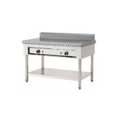 Cuocipiada a gas PL Modello CP8 su trespolo Piana in Ferro Su gambe in acciaio inox Capacità 8 piadine 